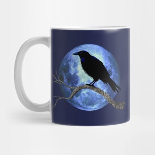 Crow Raven Corvid With Moon Mug